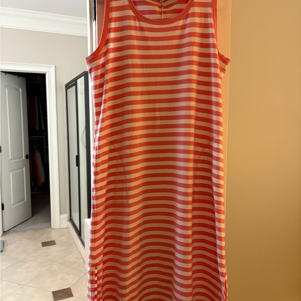 Talbots Pink and White Striped Mini Dress